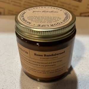 Rose Sandalwood Scented Candle